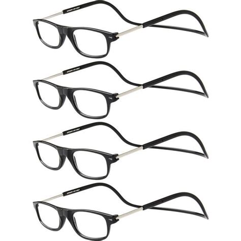 Lunettes De Lecture U2013 Pack 4 Unités Monture Noire 3 00 Dioptrie