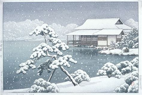 Snow At Kiyosumi Garden Kawase Hasui Japan Lacma