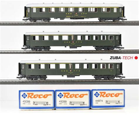 3x Roco Stahlwagen Der SBB H0 GS Mit OVP Acheter Sur Ricardo