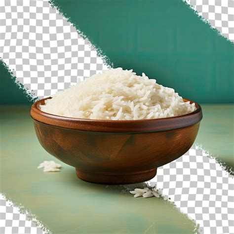 Arroz Basmati Blanco Sencillo Servido En Un Cuenco De Cer Mica Aislado