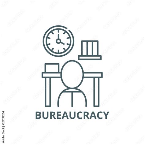 Bureaucracy Line Icon Vector Bureaucracy Outline Sign Concept Symbol