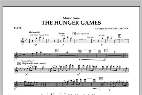 Music From The Hunger Games Flute By Michael Brown Sheet Music For