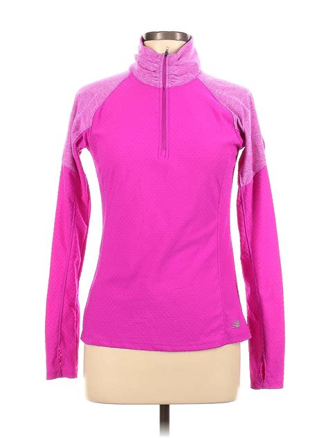 New Balance 100 Polyester Solid Pink Track Jacket Size L 75 Off