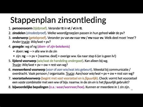 Uitleg Grammatica Stappenplan Zinsontleding Zo Benoem Je Bijna