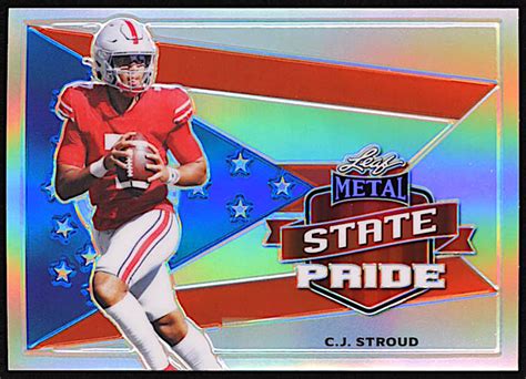 C J Stroud Leaf Draft And Prospects Metal State Pride Prismatic