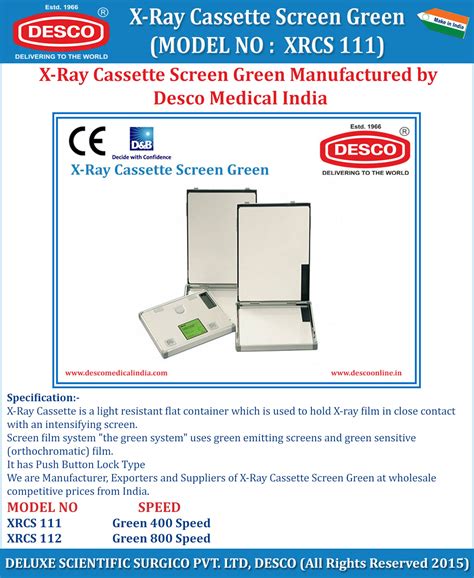 Radiology Film Screen Cassette