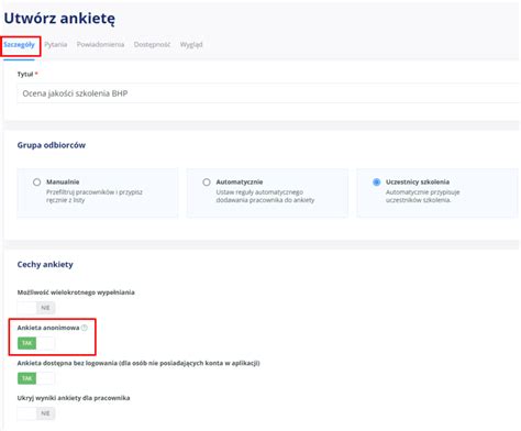 Jak Stworzy Ankiet Anonimow Centrum Pomocy Online Tomhrm System Hr
