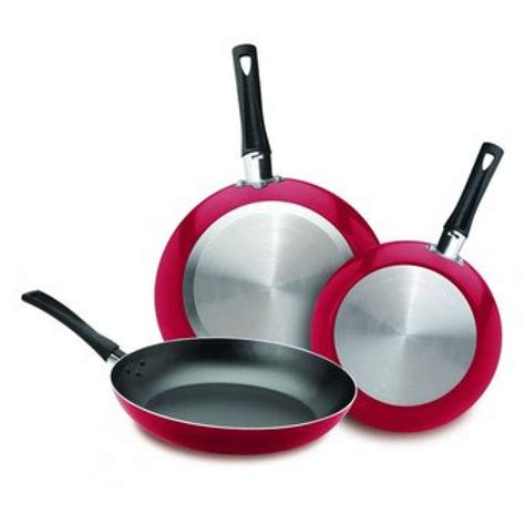 Set De 3 Sartenes 20 24 30 Cm 2 5mm Color Rojo Marca Vasconia Sears