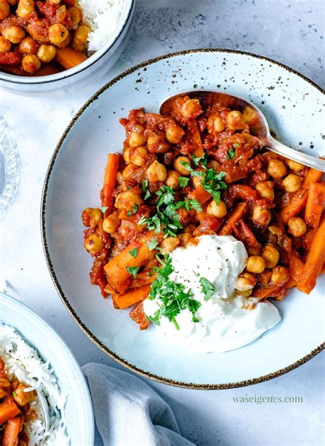 Kichererbsen Curry Mit M Hren Reis Joghurt Was Eigenes Rezept