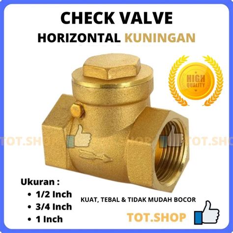 Jual Re Dy Horizontal Check Valve Air Kuningan Inch Klep