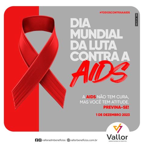 Dezembro vermelho mês de prevenção ao HIV Aids Vallor