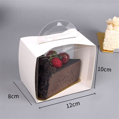 Jual Box Mika Kue Segitiga New Korean Box Slice Cake Kue Bolu Dus