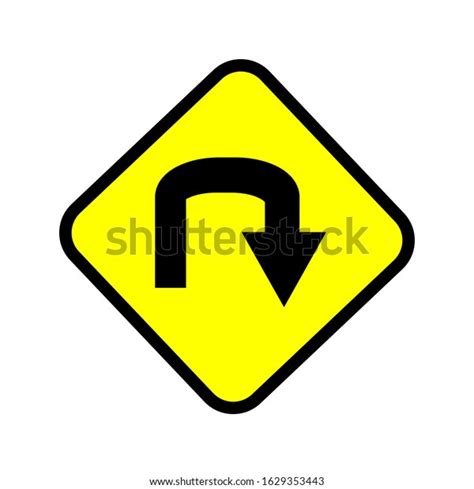 Traffic Sign Hairpin Curve Icon White Stock Vector Royalty Free 1629353443 Shutterstock