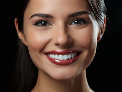 Premium Ai Image Dental Care Beautiful Smile Of Healthy Woman White