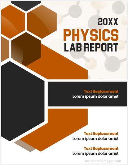 Physics Lab Report Cover Page