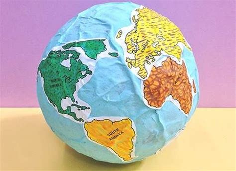 Make Globe Of Paper Mache For School Project ArtsyCraftsyDad