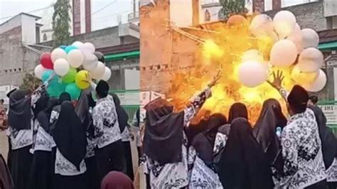 Viral Balon Gas Meledak Saat Perayaan Hari Guru Bikin Guru Di Bekasi