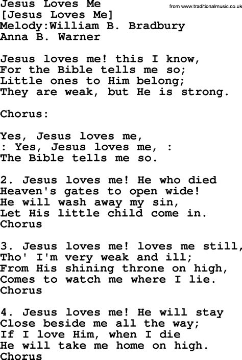 Jesus Loves Me This I Know Lyrics | www.pixshark.com - Images Galleries With A Bite!