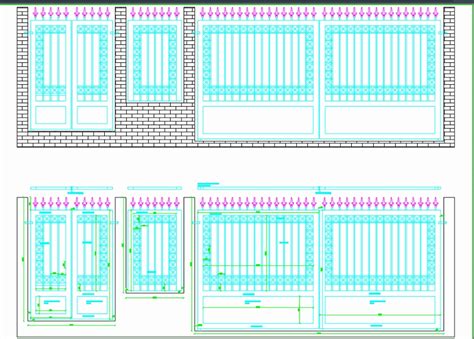 Frente De Rejas Para Caba En AutoCAD Descargar CAD 68 39 KB Bibliocad