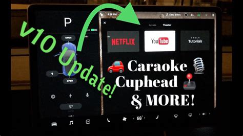 Tesla V10 Software Update Netflix YouTube Caraoke Cuphead And