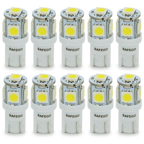 10 Pcs T10 Led 5SMD LED Wedge 1 Year Warranty Led T10 Yellow For LED