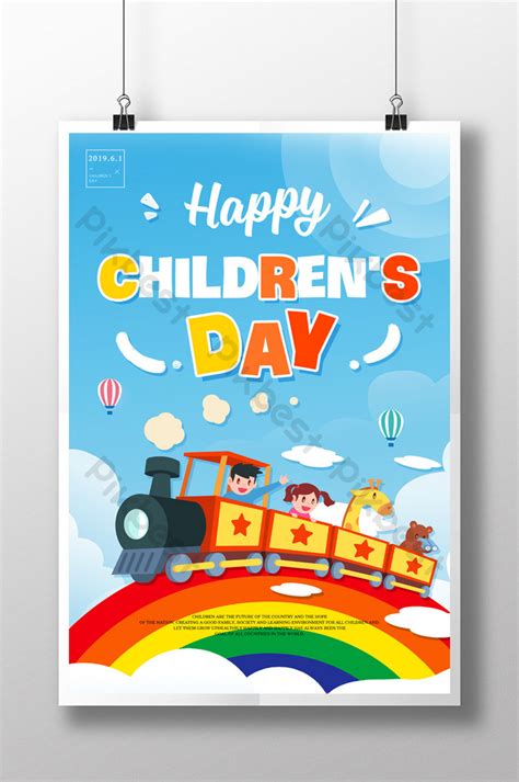 Cute Cartoon Childrens Day Poster Psd Free Download Pikbest