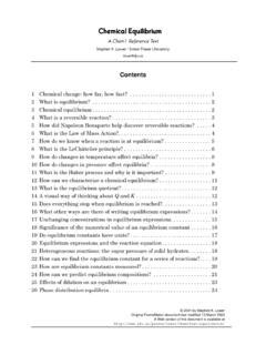 Chemical Equilibrium Steve Lower S Web Pages Chemical Equilibrium