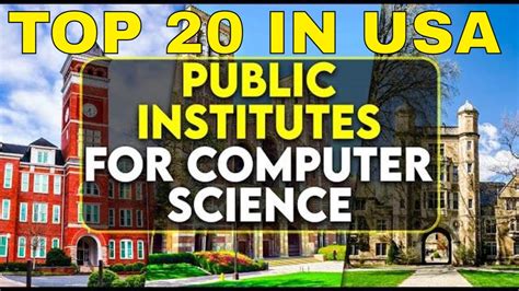 20 Best Public Universities For Computer Science In Usa Youtube