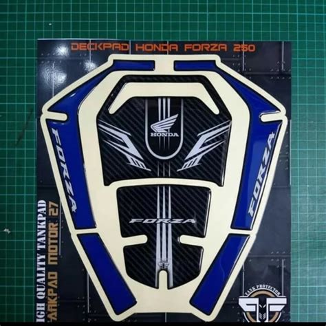 Stiker Sticker Tankpad Deck Pad Resin Timbul Honda Forza 250 Carbon