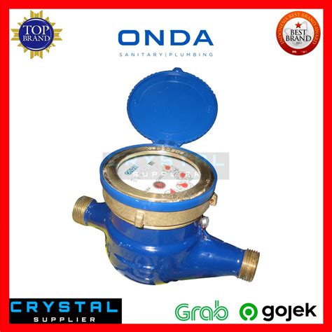 Jual Water Meter Brass Onda Inch Kuningan Meteran Flow Air Pam