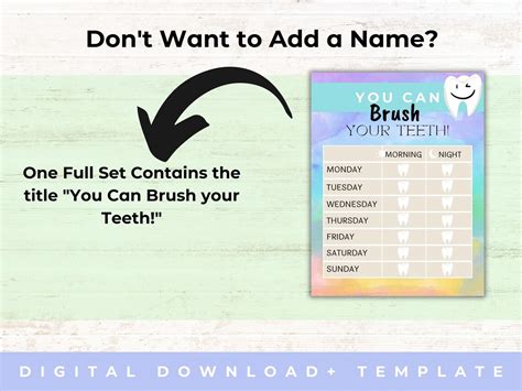 Brush Teeth Printable Brush Your Teeth Brush Teeth Chart Toddler ...