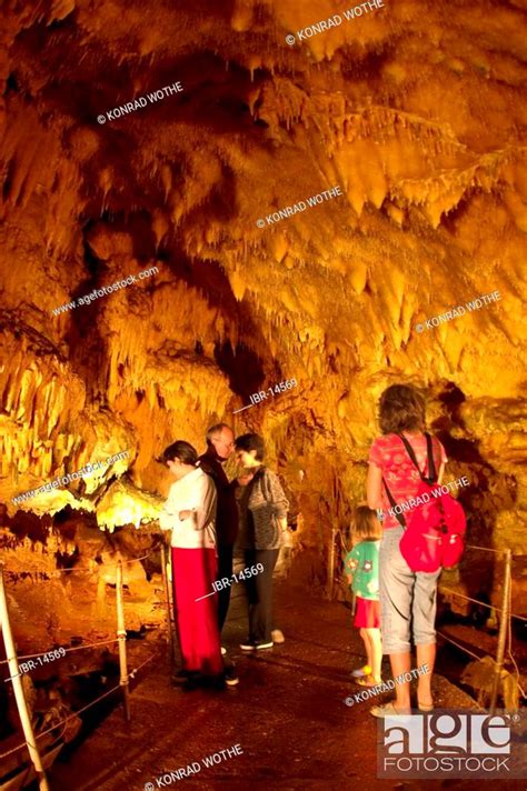 Dripstone Caves of Dirou, Peloponnese, Greece, Stock Photo, Picture And ...