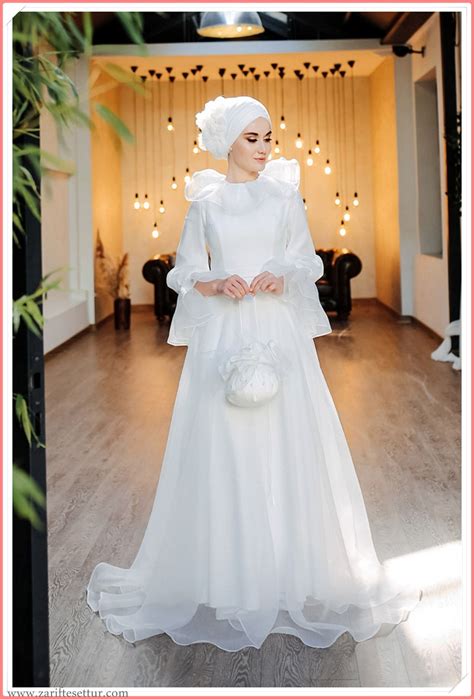 Tesettürlü Nikah Elbisesi Modelleri 2021 Koleksiyonu Tesettür Diyarı