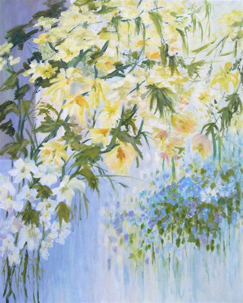 Pergola Flowers Painting By Aase Lind Saatchi Art