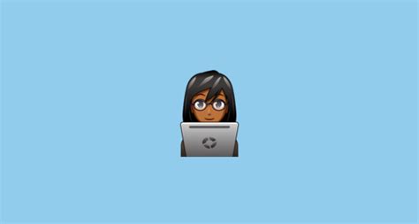 Woman Technologist Medium Dark Skin Tone Emoji On Emojidex