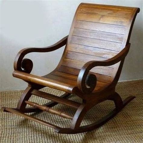 Sheesham Wood Teak Wood Wooden Rocking Chair Without Cushion At Rs