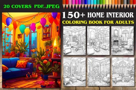 Home Interior Coloring Pages Graphic by Artistic Forest · Creative Fabrica