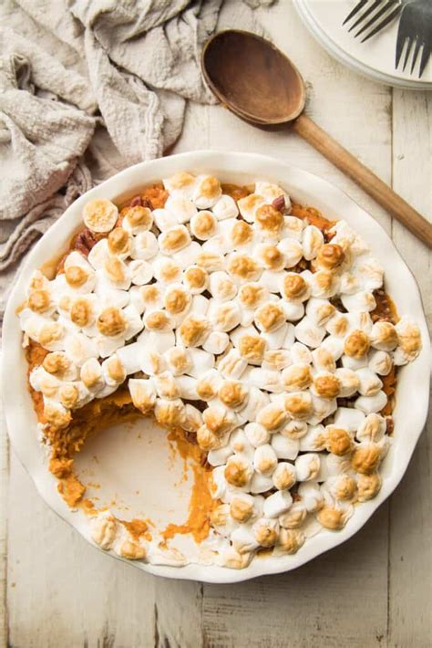 Marshmallow Topped Vegan Sweet Potato Casserole Connoisseurus Veg