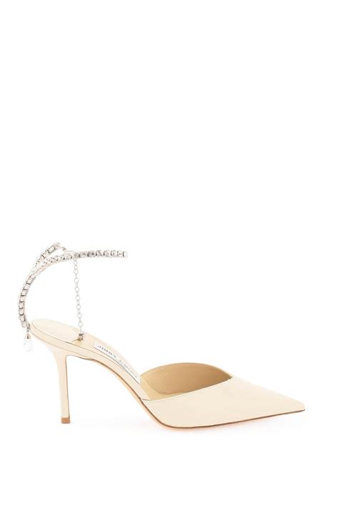 Jimmy Choo Saeda Patent Pumps In White Lyst