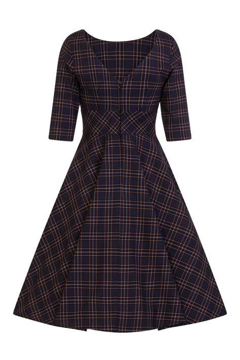 Robe Hell Bunny Pin Up R Tro S Rockabilly Peebles Tartan Belldandy