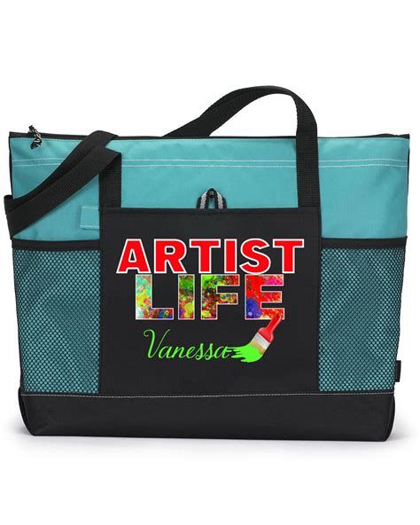 Personalized Artist Life Tote Bag Available in 7 Colors | Etsy