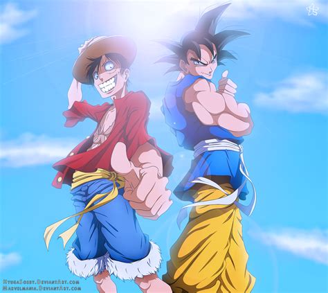 Goku and Luffy - Anime Debate Fan Art (35961830) - Fanpop