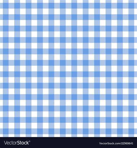 Checkered Blue Tablecloth Seamless Pattern Vector Image