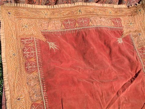 Mughal Tapestry With Gold Filament Hand Embroidery Tapestry Textile