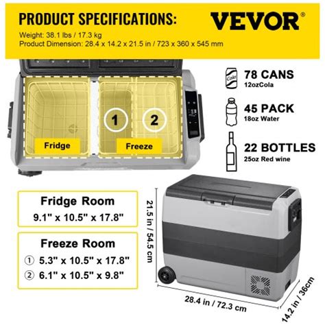 Vevor Vevor Nevera Port Til El Ctrica L Refrigerador Port Til Con