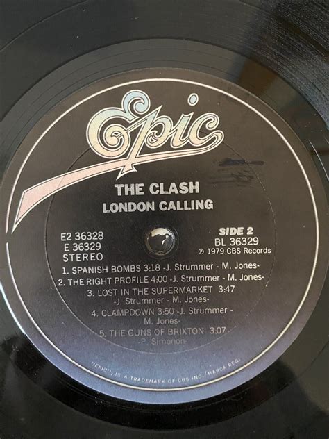 The Clash London Calling First Pressing Epic E Ebay