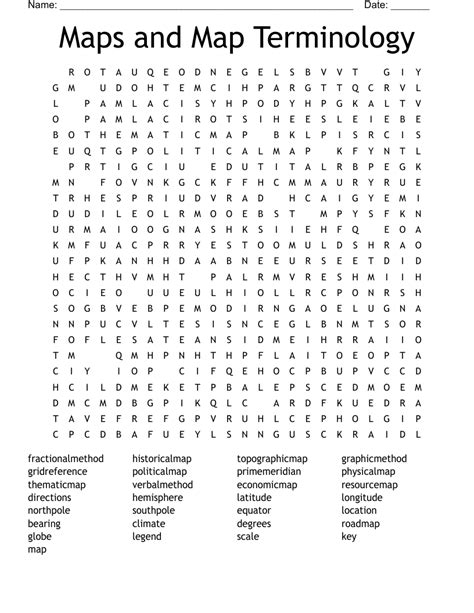 Topic 1 Mapskils Word Search Wordmint