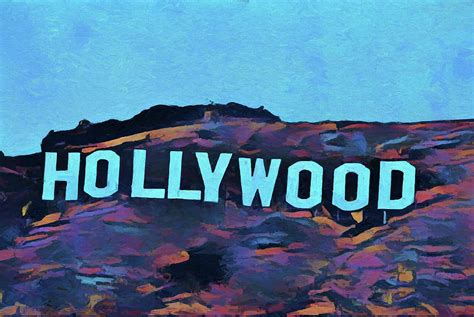 Hollywood Pop Art Sign Mixed Media By Dan Sproul