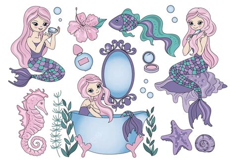 Underwater Mermaid Vector Hd Png Images Purple Mermaid Underwater