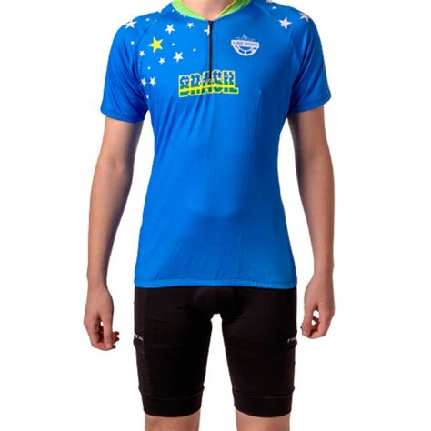 CAMISA CICLISMO MASCULINA MOUNTAIN BIKE MANGA CURTA BRASIL ESTRELAS